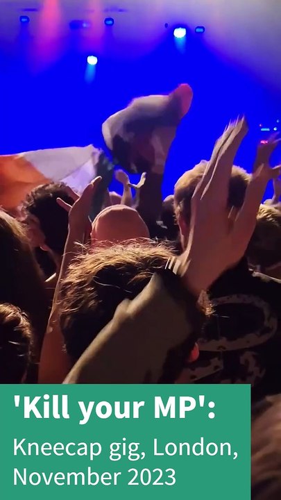 Kneecap member states 'kill your MP' at gig, November 2023