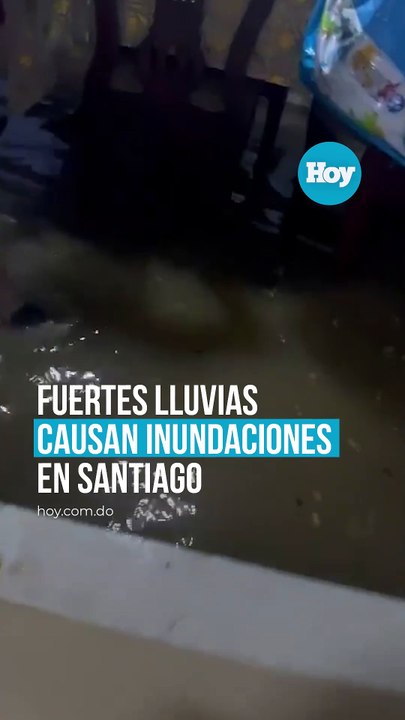 Fuertes lluvias causan inundaciones en Santiago