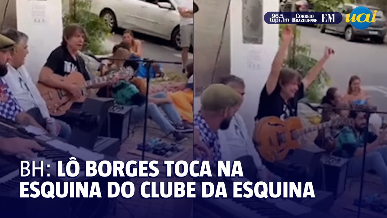 Lô Borges toca na rua, na esquina do Clube da Esquina