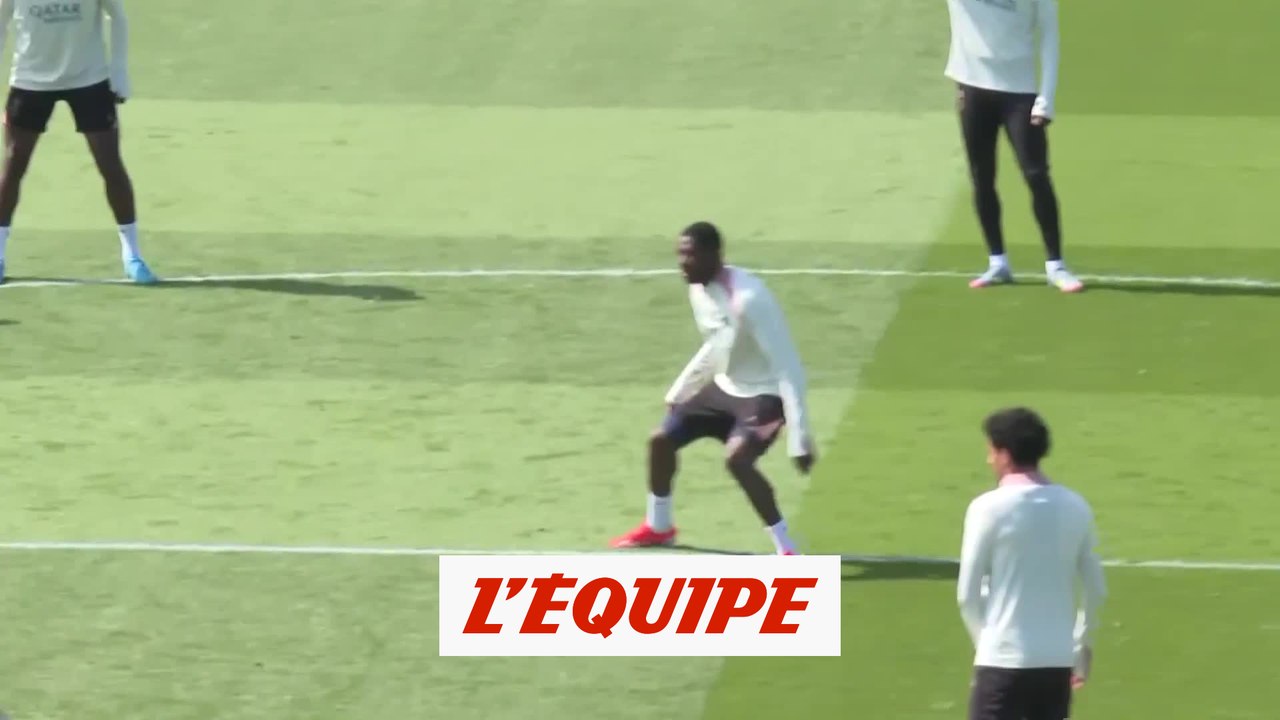 Dembélé s'entraîne normalement à la veille de PSG-Arsenal - Foot - C1 - PSG