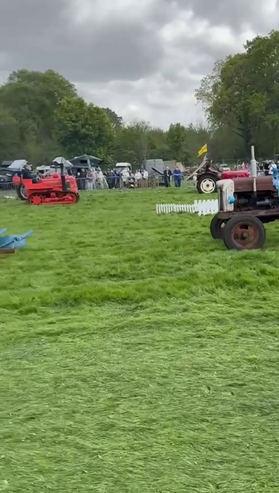 Vintage tractors on display at the Steam Engine Rally