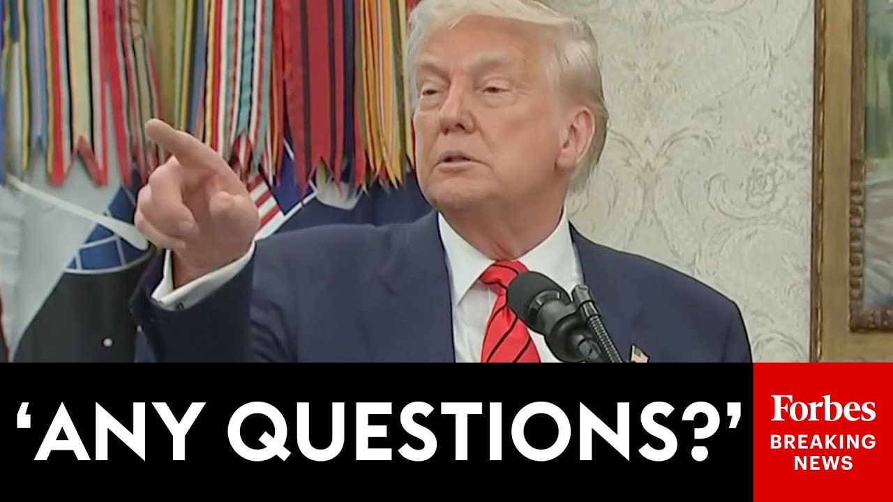 Trump Takes Questions From Reporters In Oval Office As India Strikes Pakistan