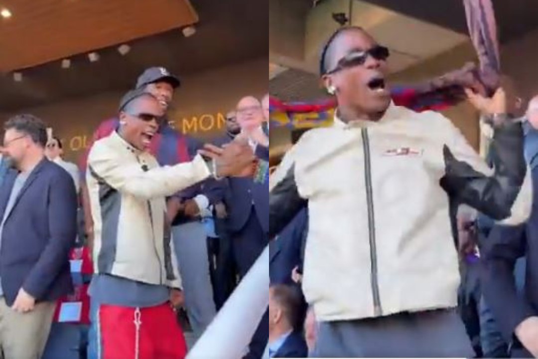 Travis Scott se vuelve loco con el Barça: "Madridista el que no bote"