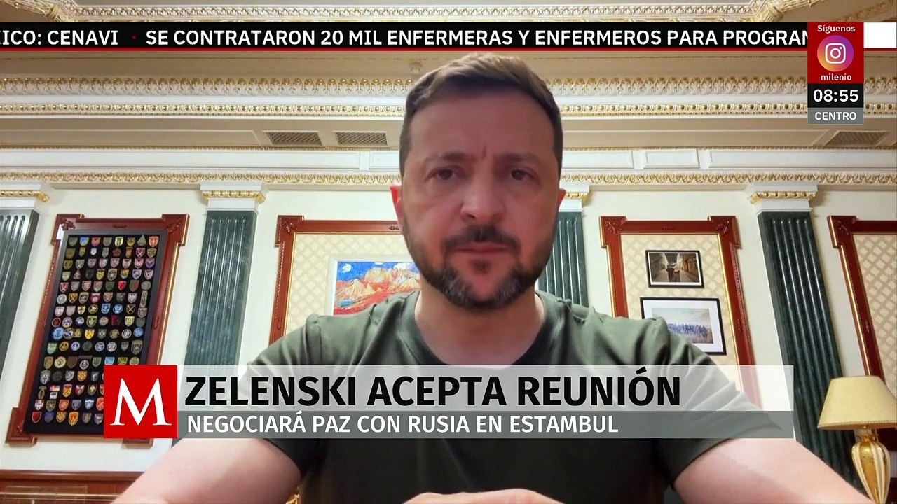 Zelenski aceptará reunión de Rusia para negociar la paz, se llevará a cabo en Estambul