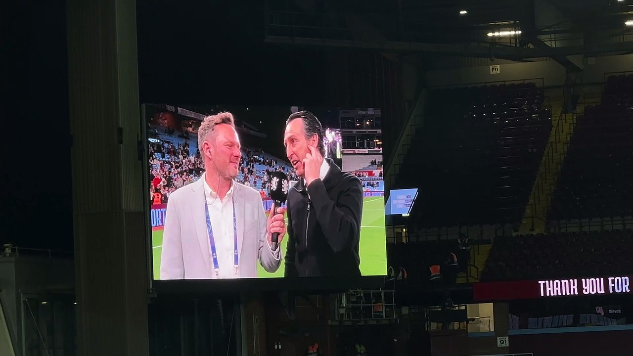 Unai Emery addresses fans after Aston Villa's final home game