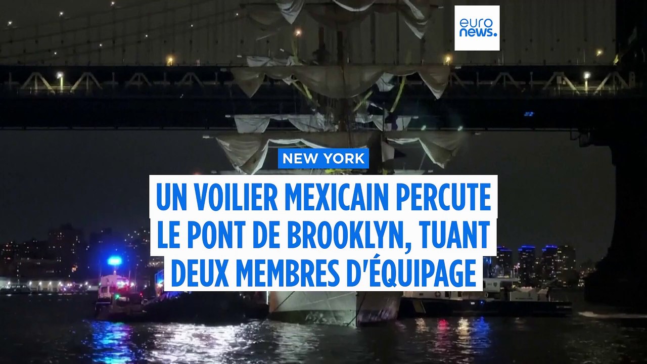Un voilier mexicain percute le pont de Brooklyn, tuant deux membres d'équipage