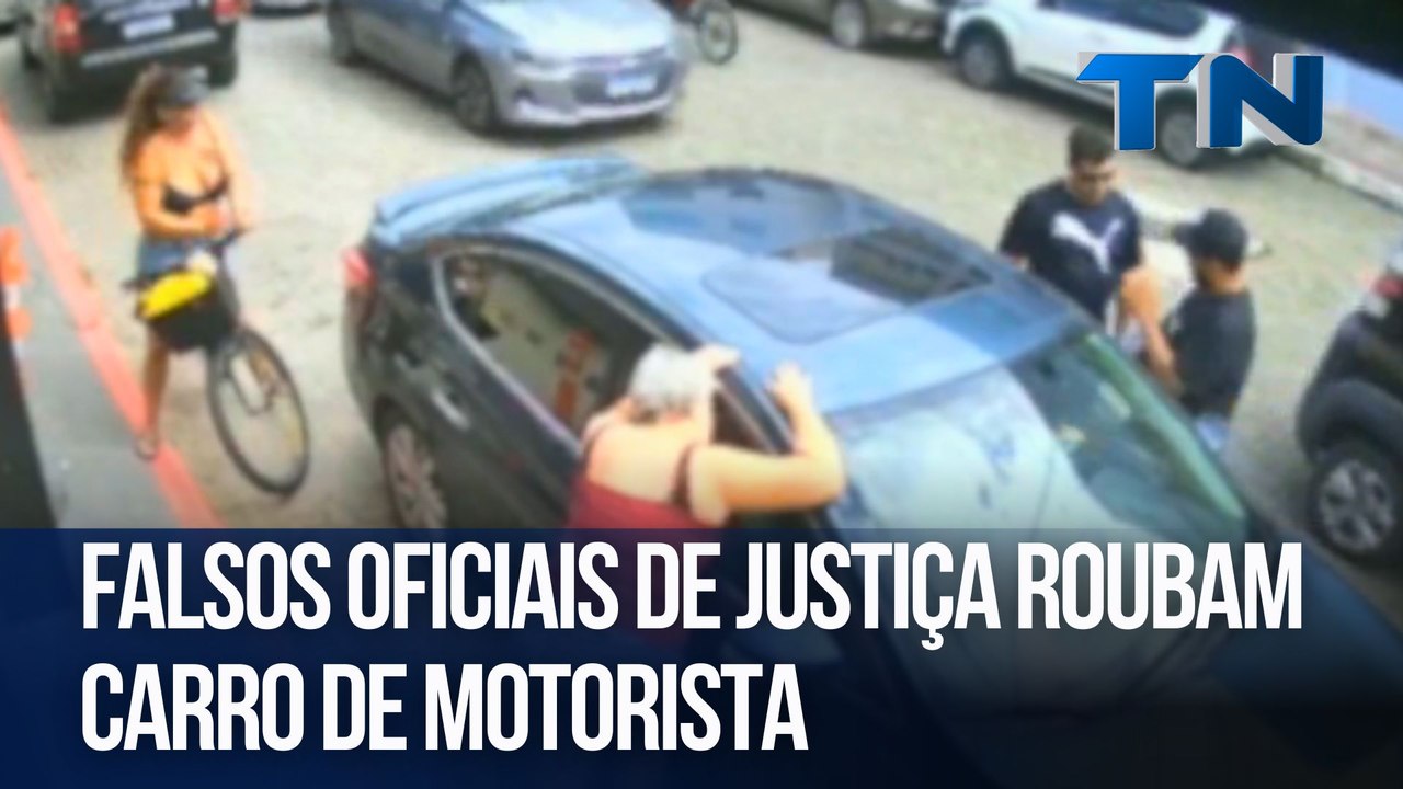 Falsos oficiais de justiça roubam carro de motorista