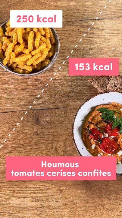 kcal curly & houmous tomates cerises