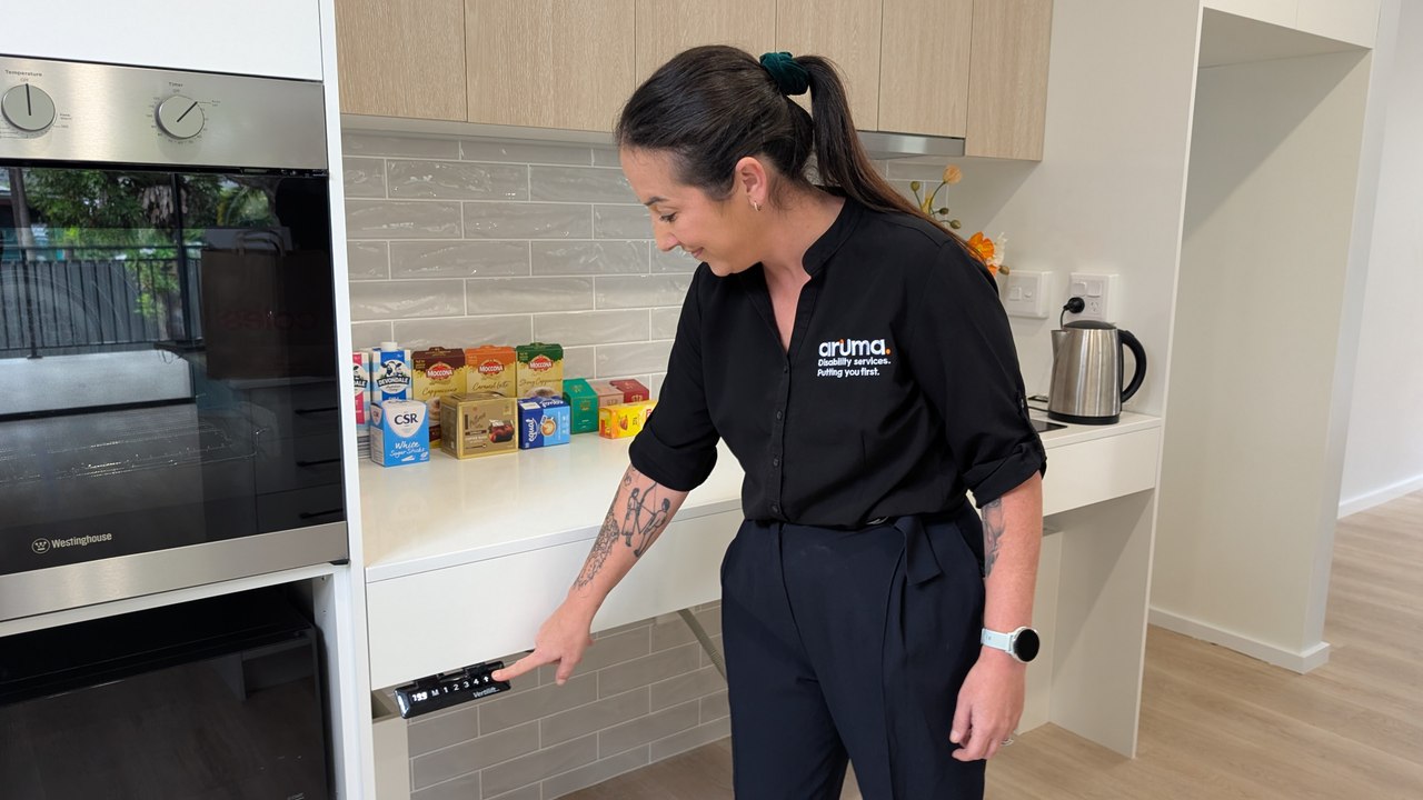 Adjustable counter tops in the knew support living home