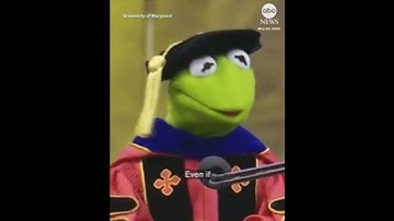 Kermit the Frog delivers commencement speech at University of Maryland