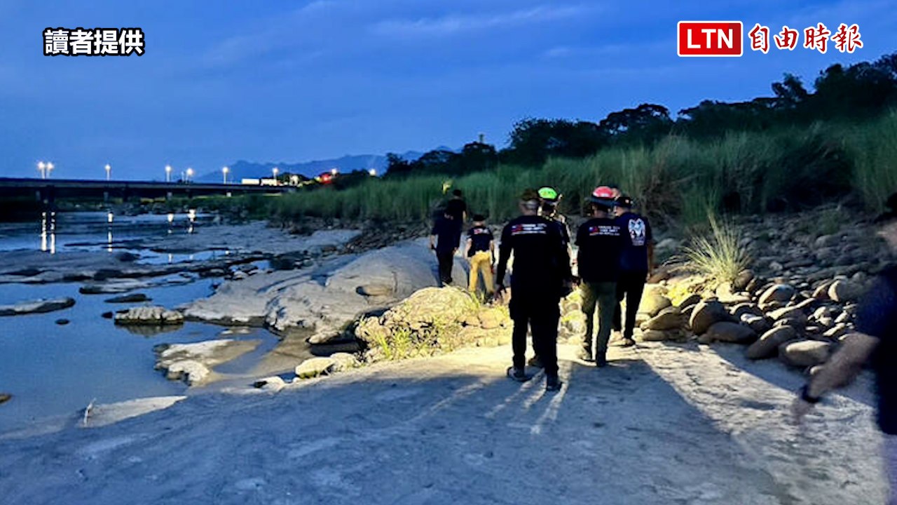 撿化石失聯男找到了！警消從楠西找到玉井 人在曾文溪畔全身發燙（讀者提供）
