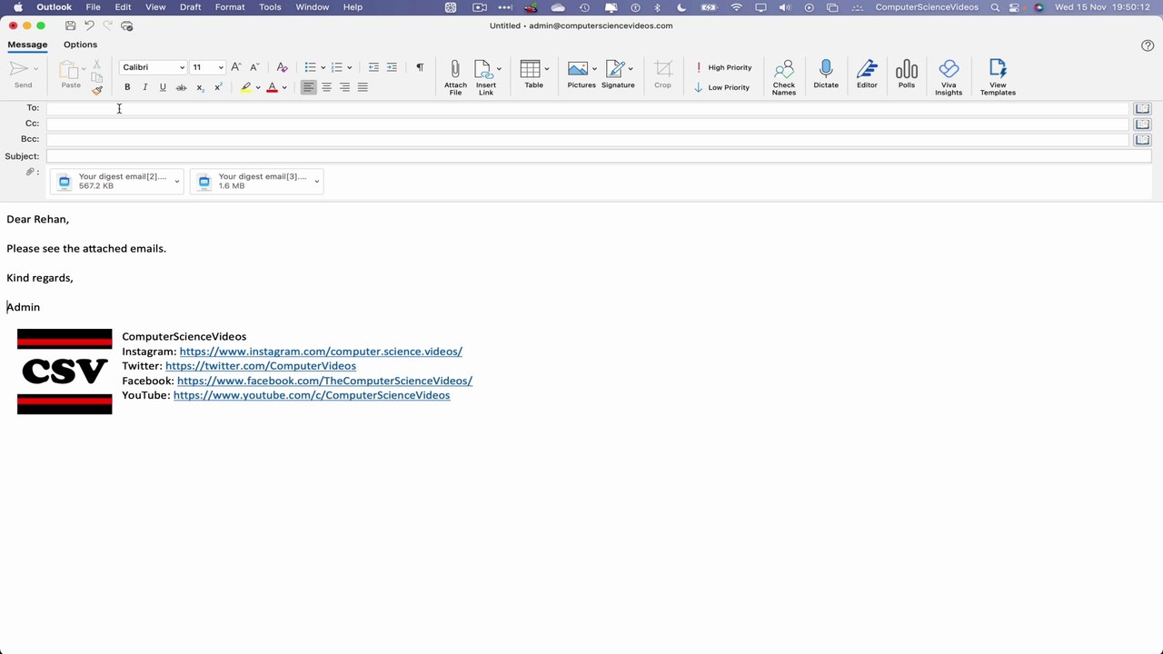 How to FORWARD Multiple Emails on Microsoft Outlook Using a Mac Computer - Basic Tutorial | New