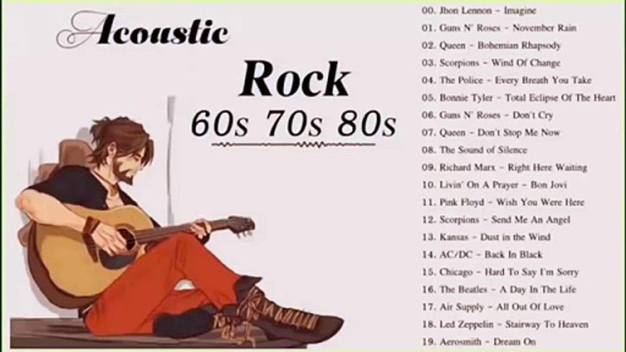 Acoustic Rock - Best Rock Songs 60s 70s 80s