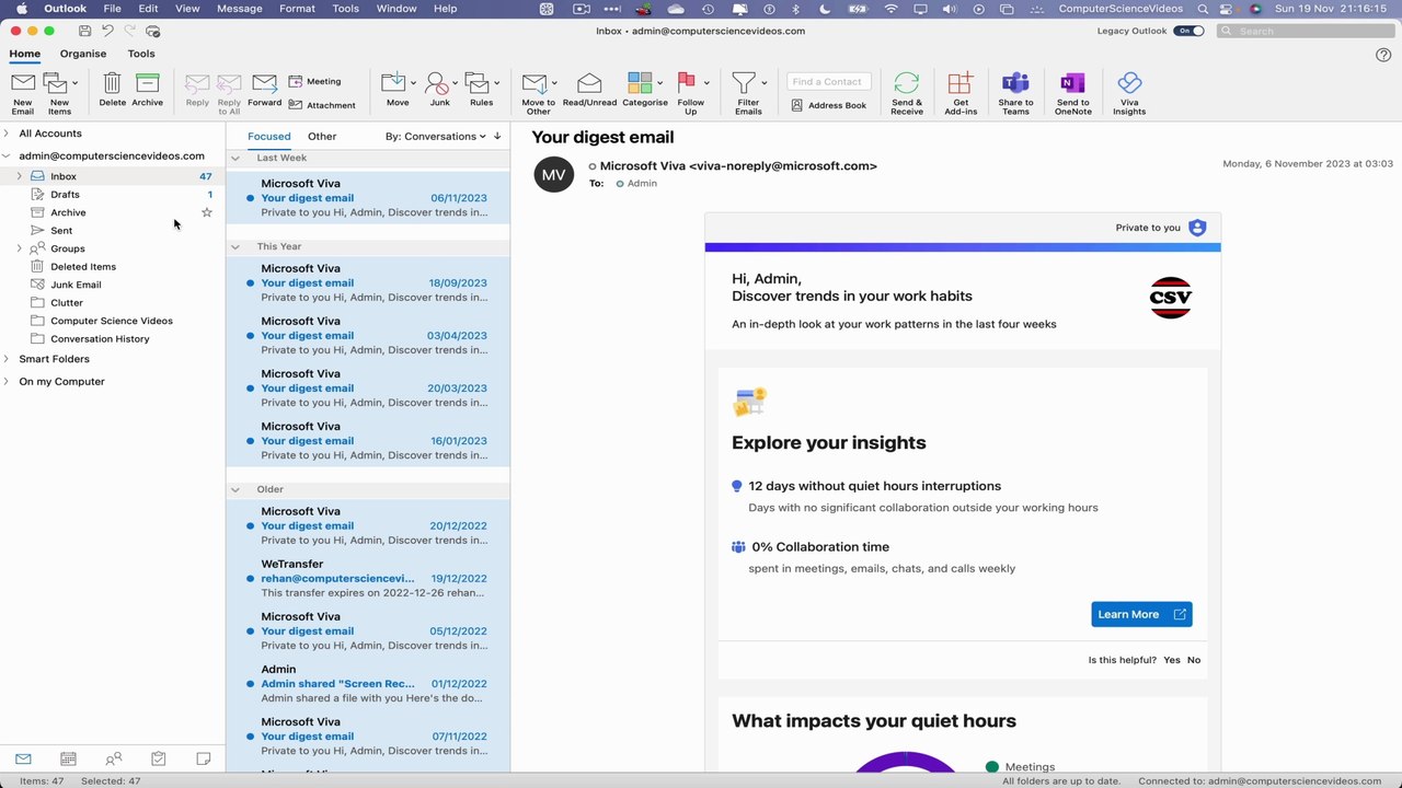 How to MARK an Email as Read or Unread on Microsoft Outlook Using a Mac Computer - Basic Tutorial