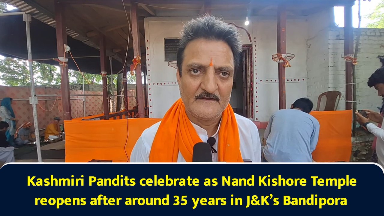 Kashmiri Pandits Celebrate Reopening of Nand Kishore Temple After 35 Years in Bandipora