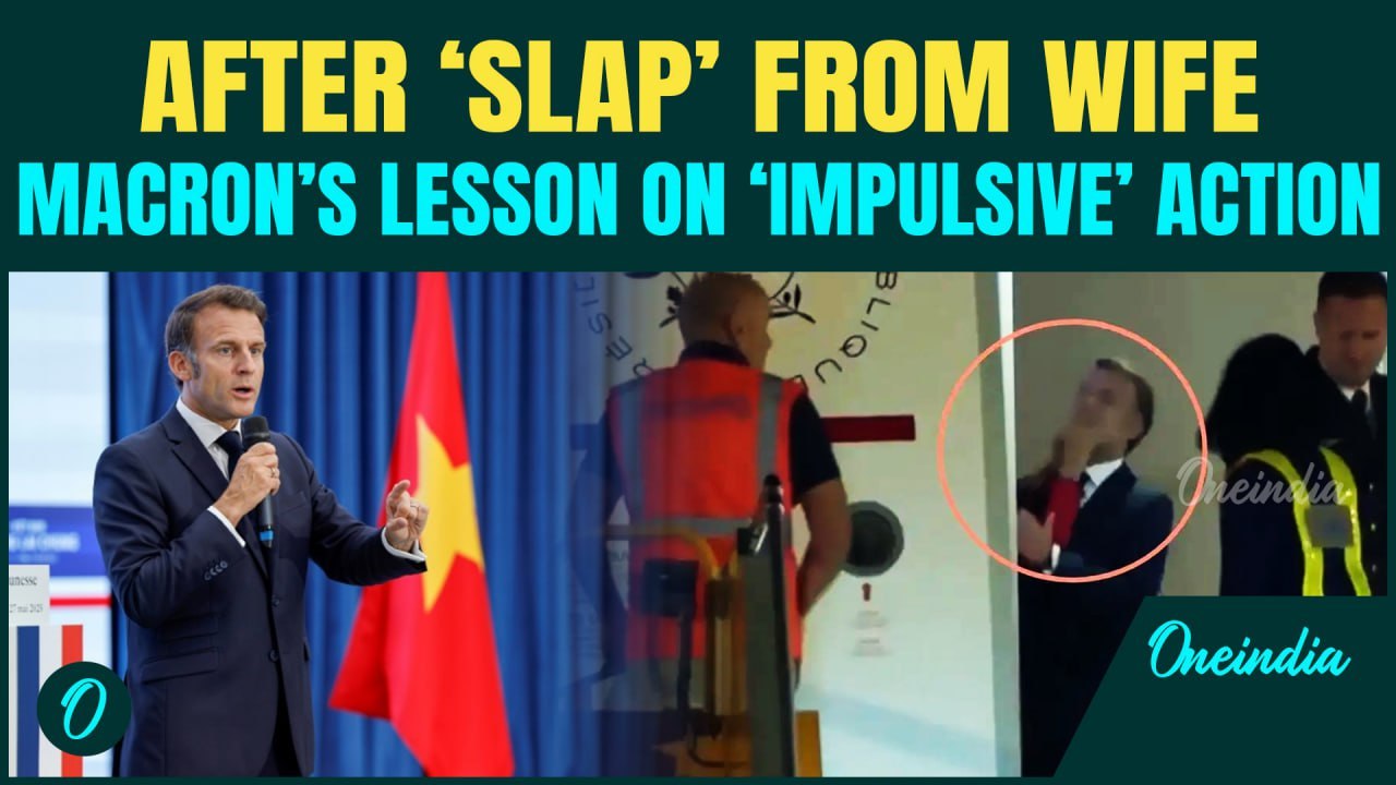 IRONIC! After getting ‘SHOVED IN FACE’ by Wife, Macron delivers lesson on ‘IMPULSIVE’ Superpowers