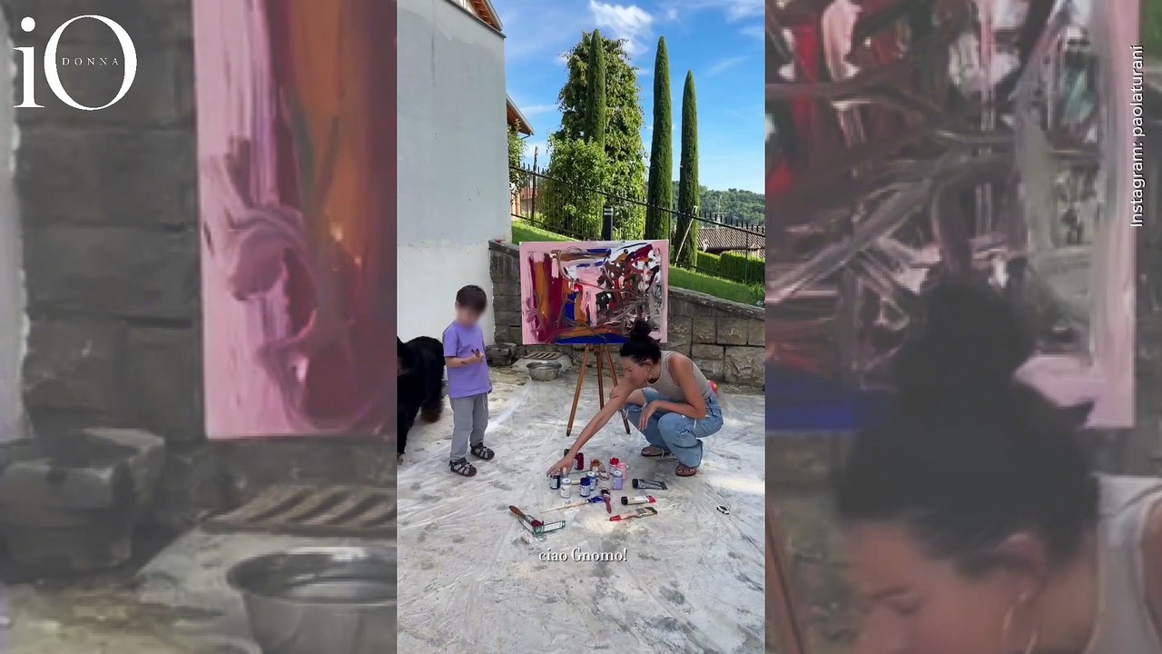 Paola Turani e il primo quadro con Enea: un momento di arte e tenerezza