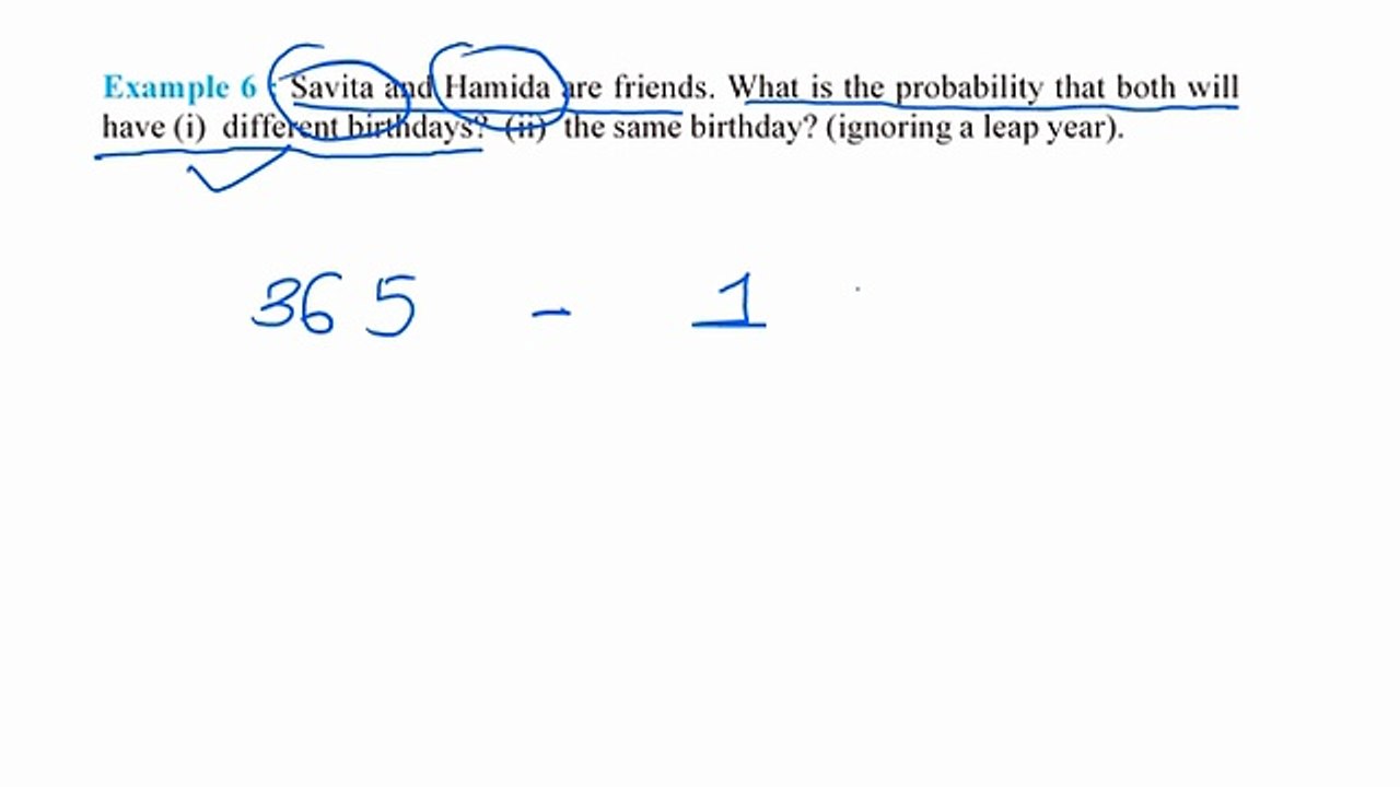 Class 10 Maths  Probability Example 6