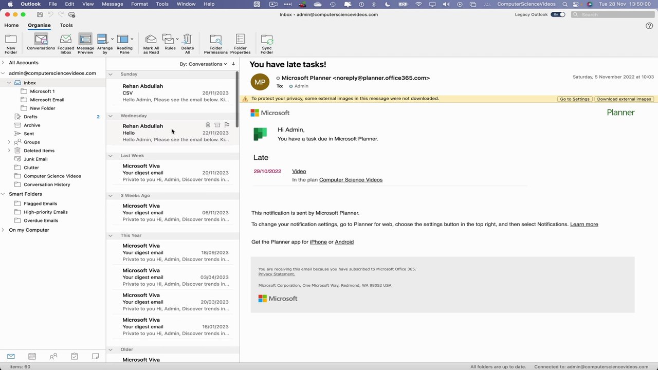 How to Locate the Focused Inbox in Microsoft Outlook on a Mac