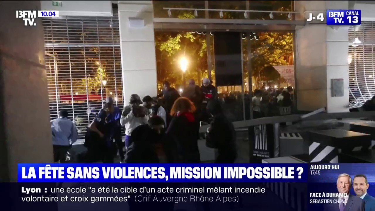 Les images du pillage du magasin Foot Locker en marge du sacre du PSG ce samedi