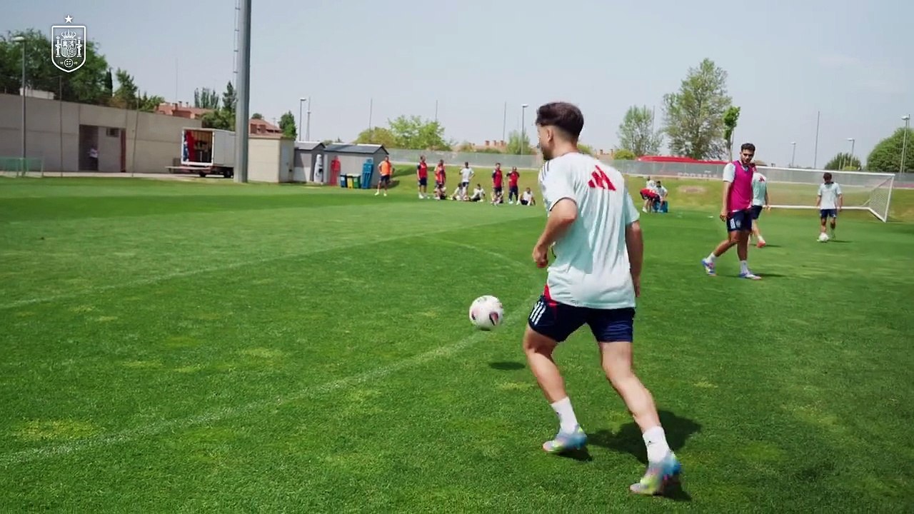 Entrenamiento de Raúl Moro con la Selección Sub21