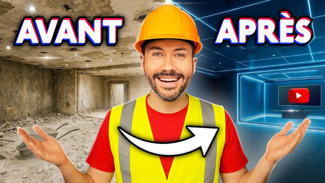 La construction du studio Youtube de la maison est terminée ! (c'est fou)