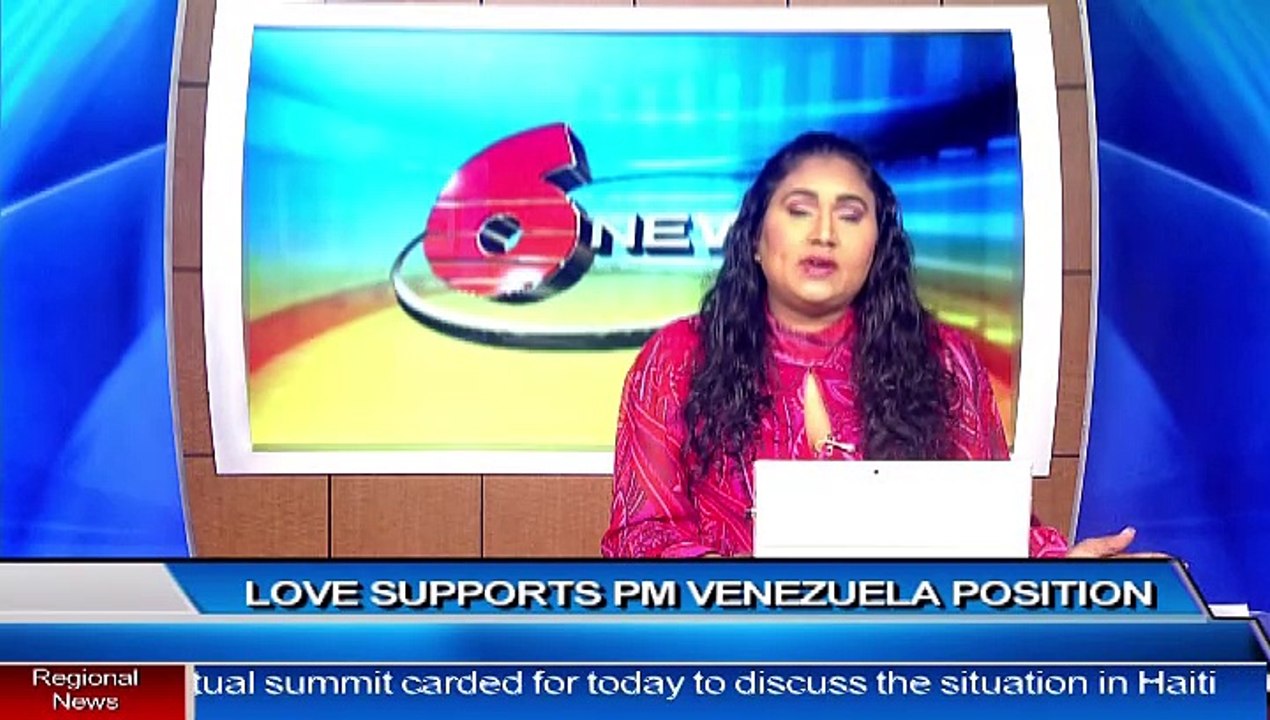 SMITH: LOVE SUPPORTS PM VENEZUELA POSITION