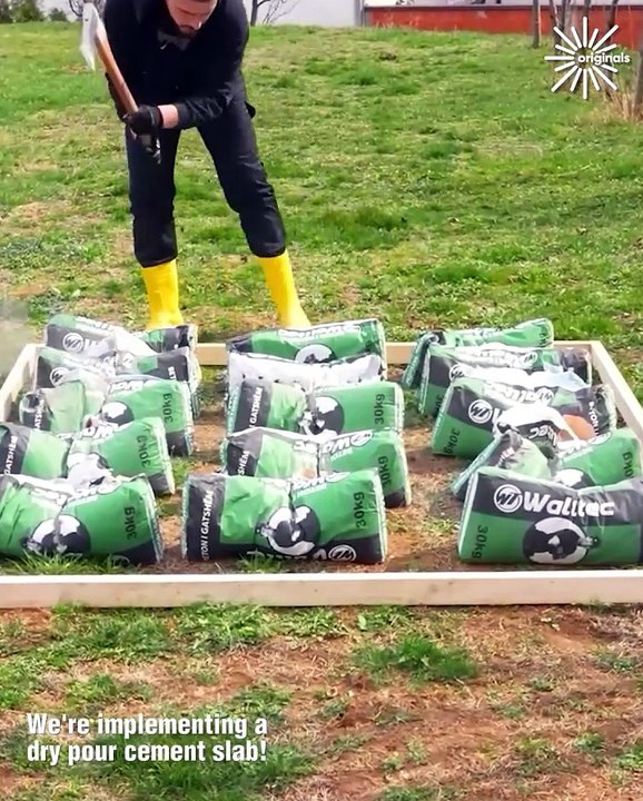 DIY Concealment coffee table & a concrete slab