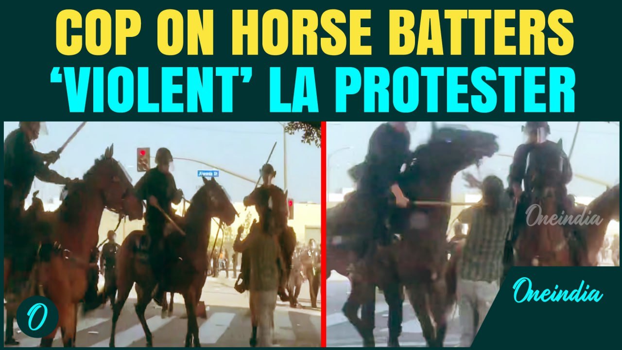 VIDEO: Female Cop On Horseback BEATS LA ‘Rioter’ For Attacking Officer And Horse Amid Protests