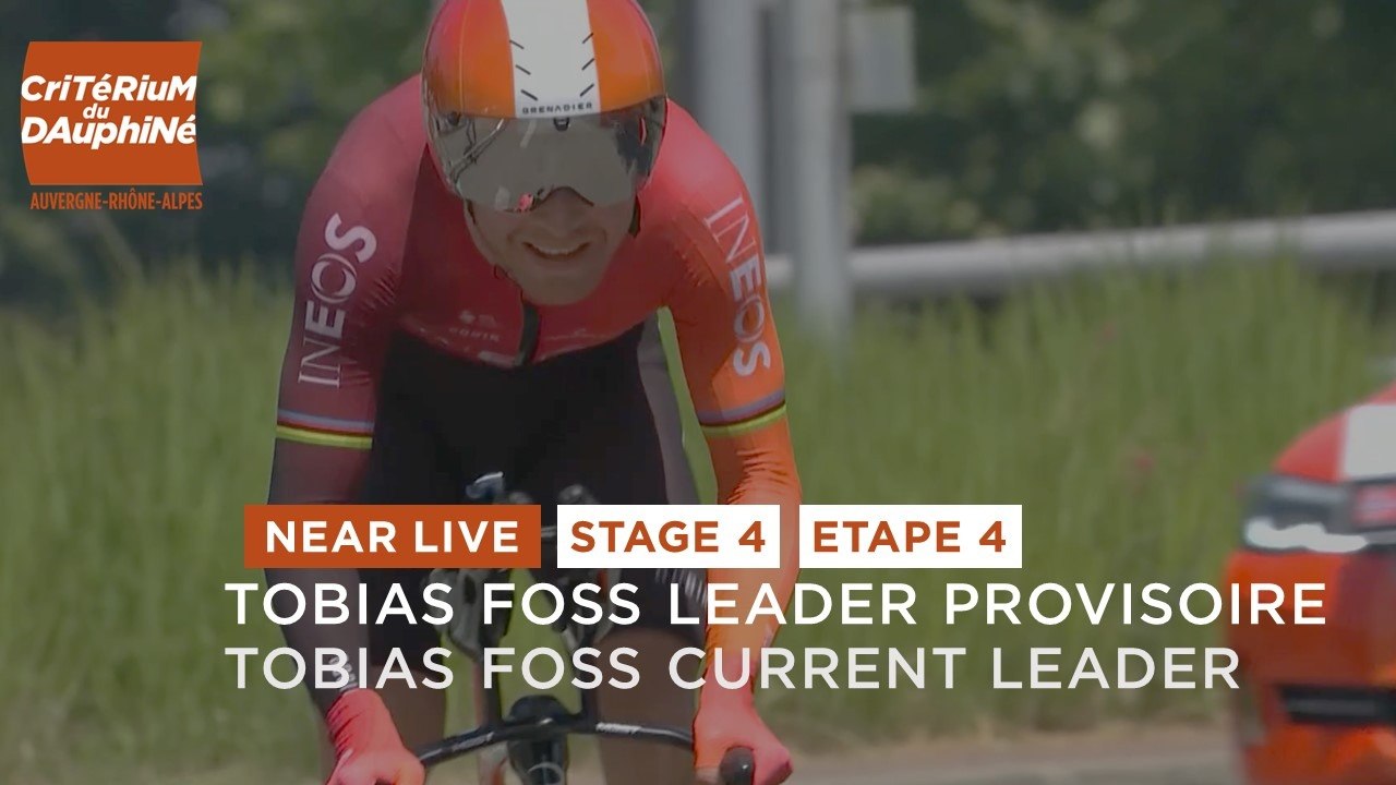 Tobias Foss is the current leader in today's time trial