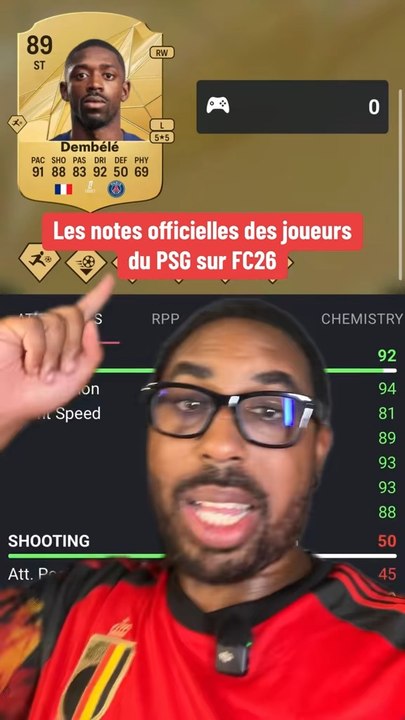 Les notes officielles du PSG sur FC26