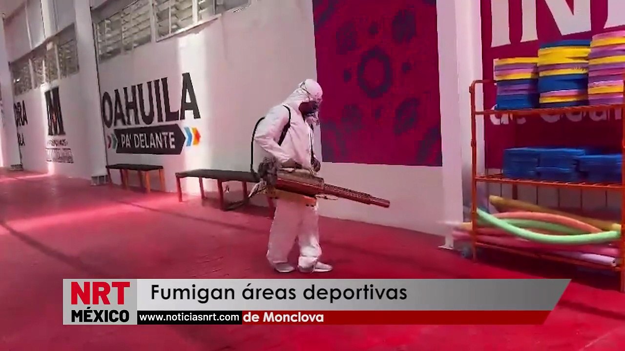 Fumigan áreas deportivas de Monclova