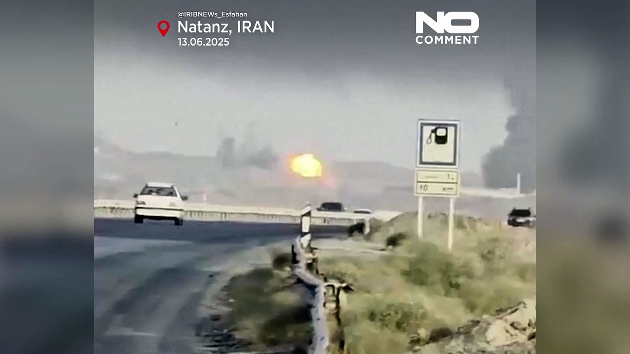 Smoke and explosions seen after Israeli strikes on Natanz nuclear site