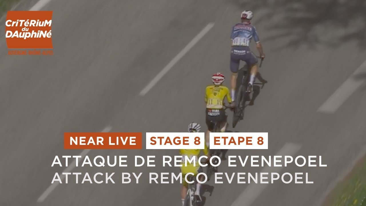 Attack by Remco Evenepoel in the peloton - Stage 8 - Critérium du Dauphiné 2025
