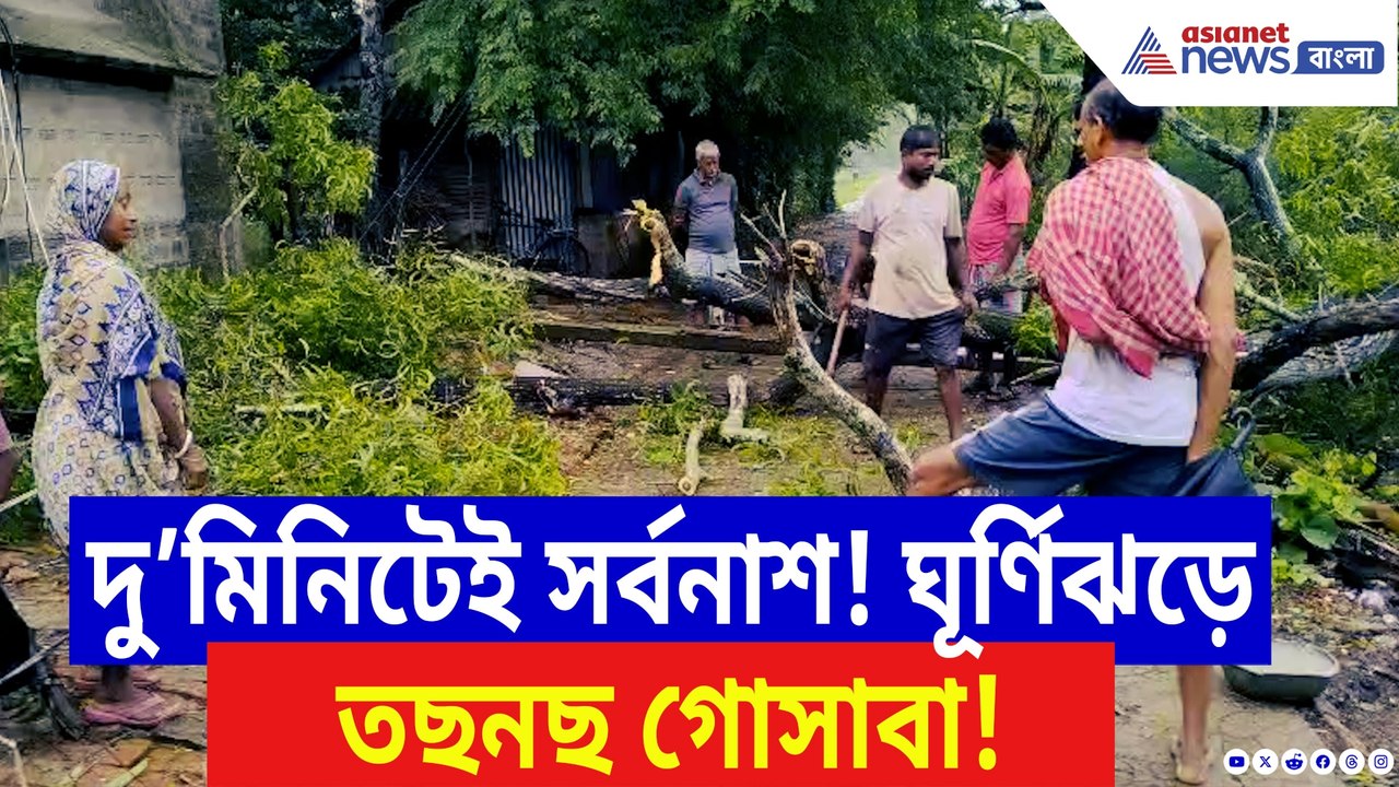 মাত্র ২ মিনিটে তাণ্ডব! ঘূর্ণিঝড়ে লন্ডভন্ড গোসাবা, রাস্তায় ছড়ানো গাছ-ইলেকট্রিক পোস্ট!