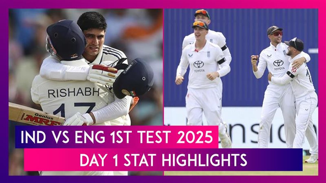 IND vs ENG 1st Test 2025 Day 1 Highlights: Indian Batters Dominate Opening Day