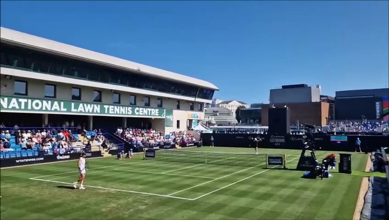 Watch Francesca Jones celebrate beating Greet Minnen at Lexus Eastbourne Open