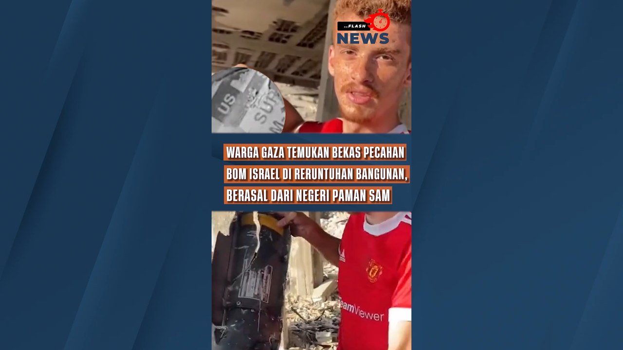 Warga Gaza Temukan Bekas Pecahan Bom Israel di Reruntuhan Bangunan, Berasal Dari Paman Sam