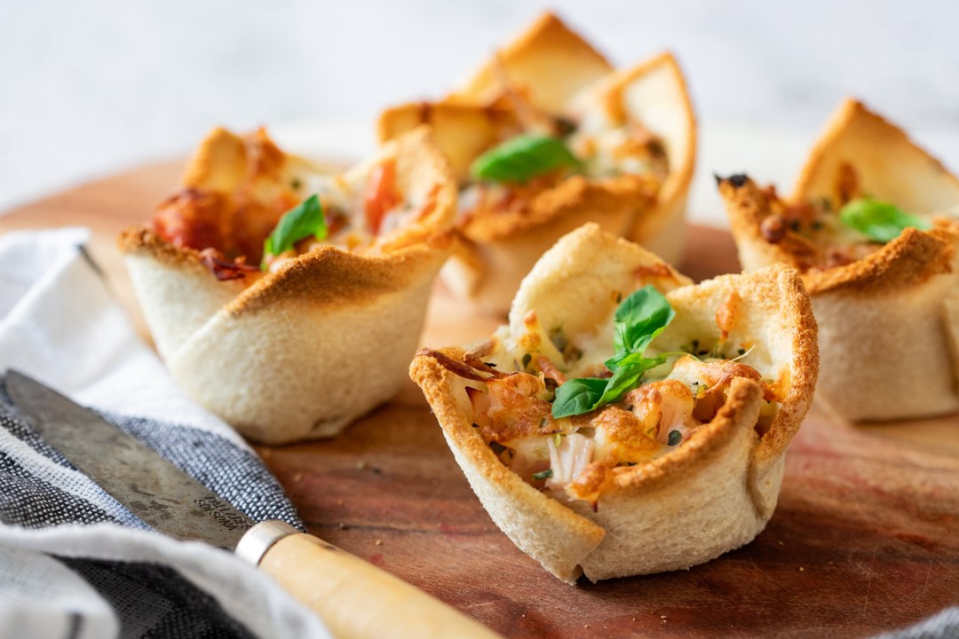 Cestitas de pan de molde