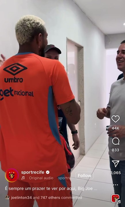 Joelinton trains at former club Sport Recife