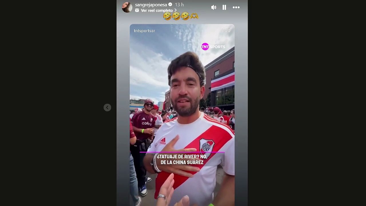 La sorpresiva reacción de la China Suárez el tatuaje que le dedicó un hincha de River