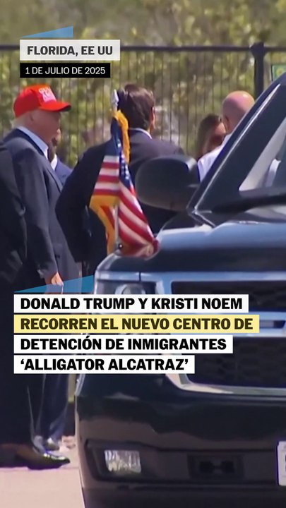 Trump visita Alligator Alcatraz, el centro de detención para migrantes