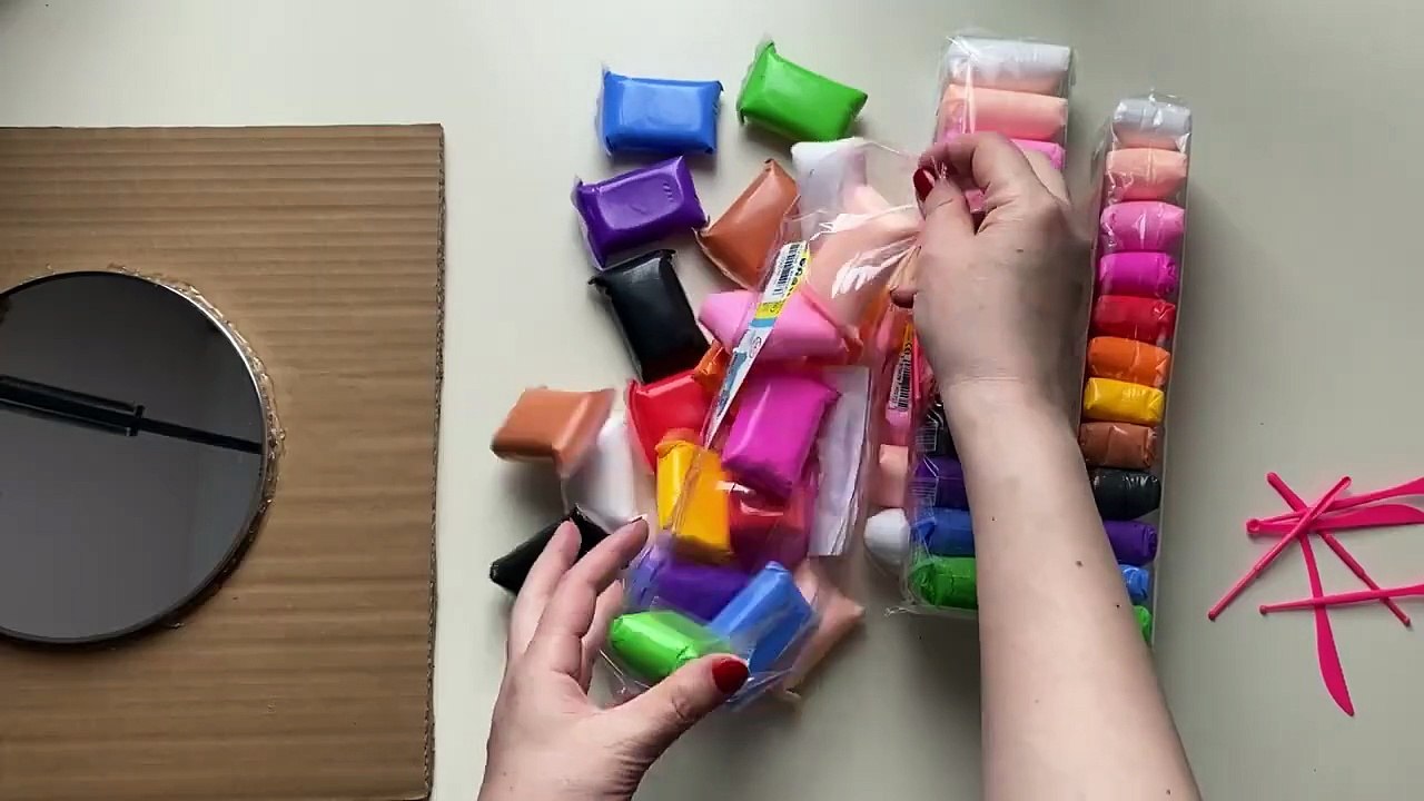 Transform Your Mirror_ Cardboard & Air-Dry Clay Craft