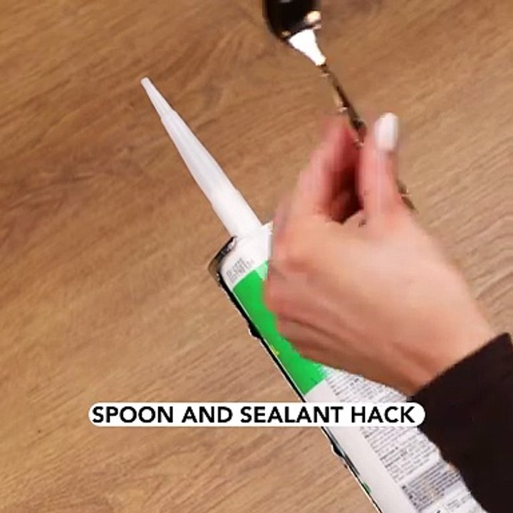 Perfect sealant application with this spoon hack 💯
