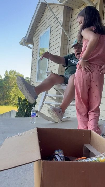 Elderly Man Gets Startled by Fireworks