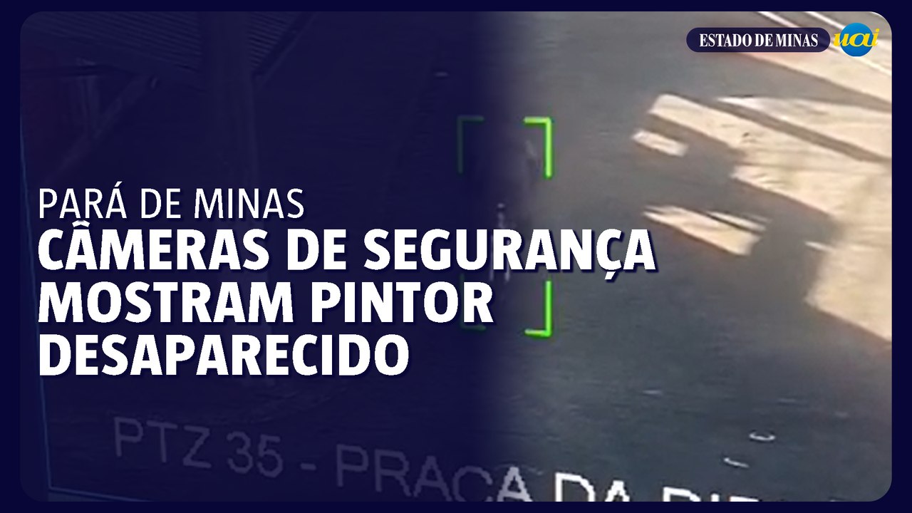 Câmeras de segurança mostram pintor desaparecido