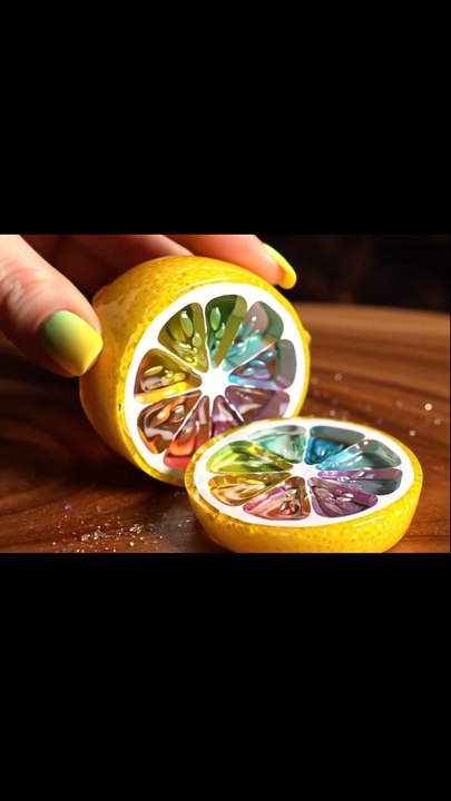 Magical Glass Fruit Cutting ASMR | Surreal Rainbow Cores & Satisfying Sounds