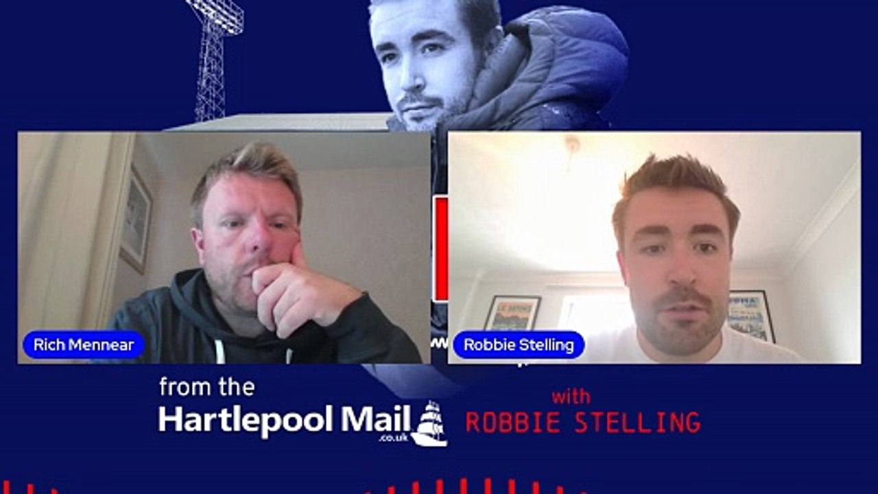 Robbie Stelling reacts to Hartlepool United's win over FC Hartlepool