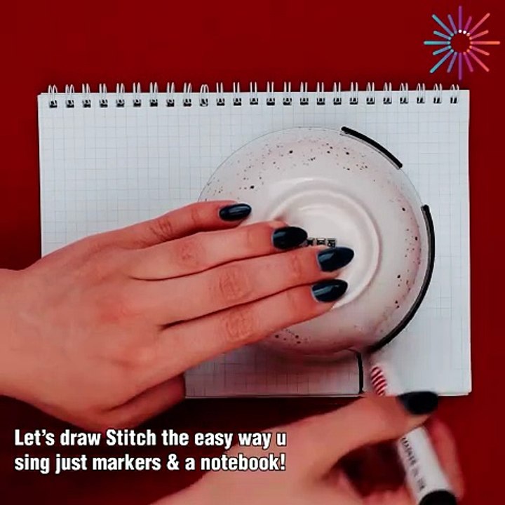 Easy Stitch drawing technique 🖍️