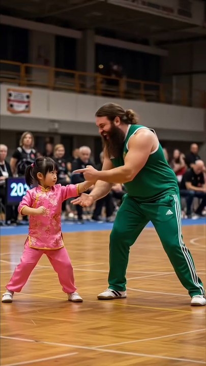 Little Brave Girl vs Very Strong men